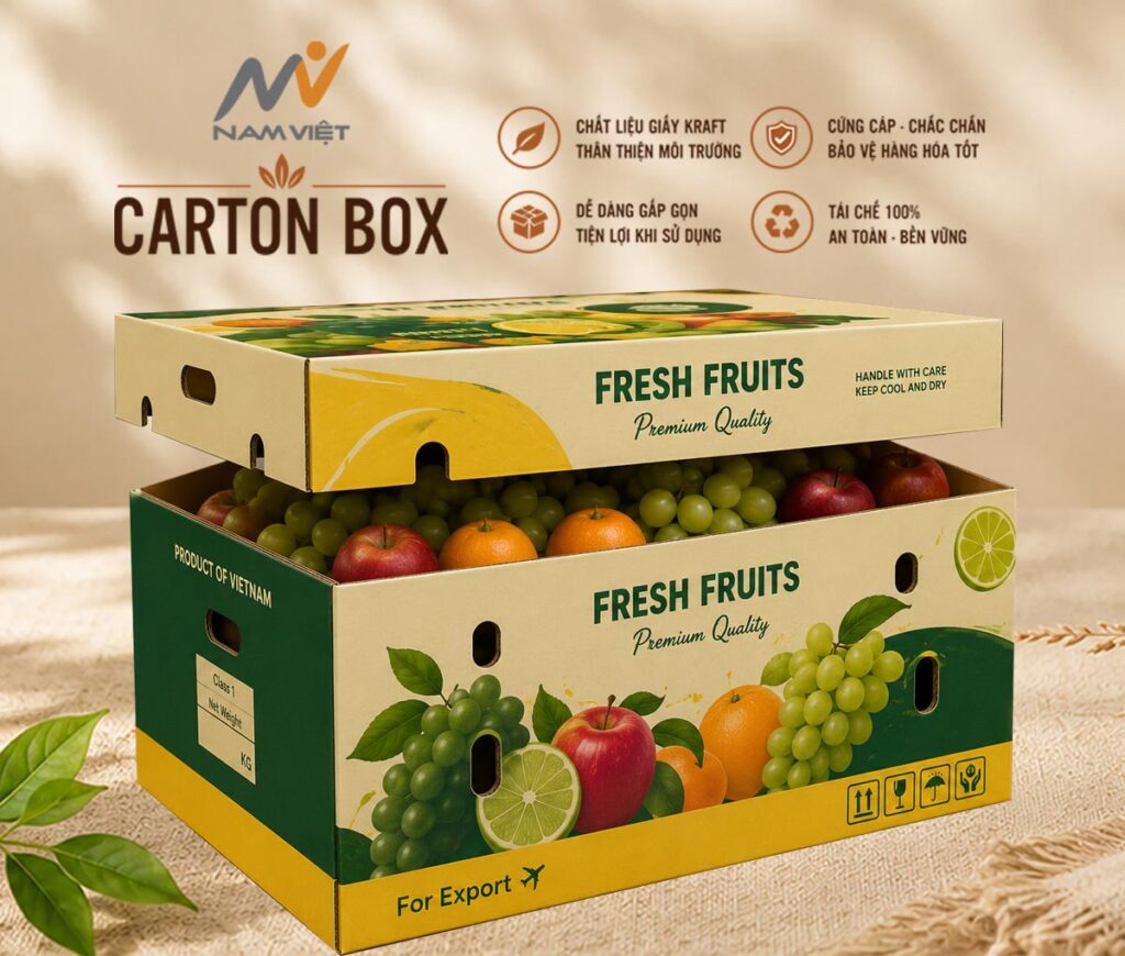 Thùng Carton Nắp Rời Đựng Trái Cây-1212