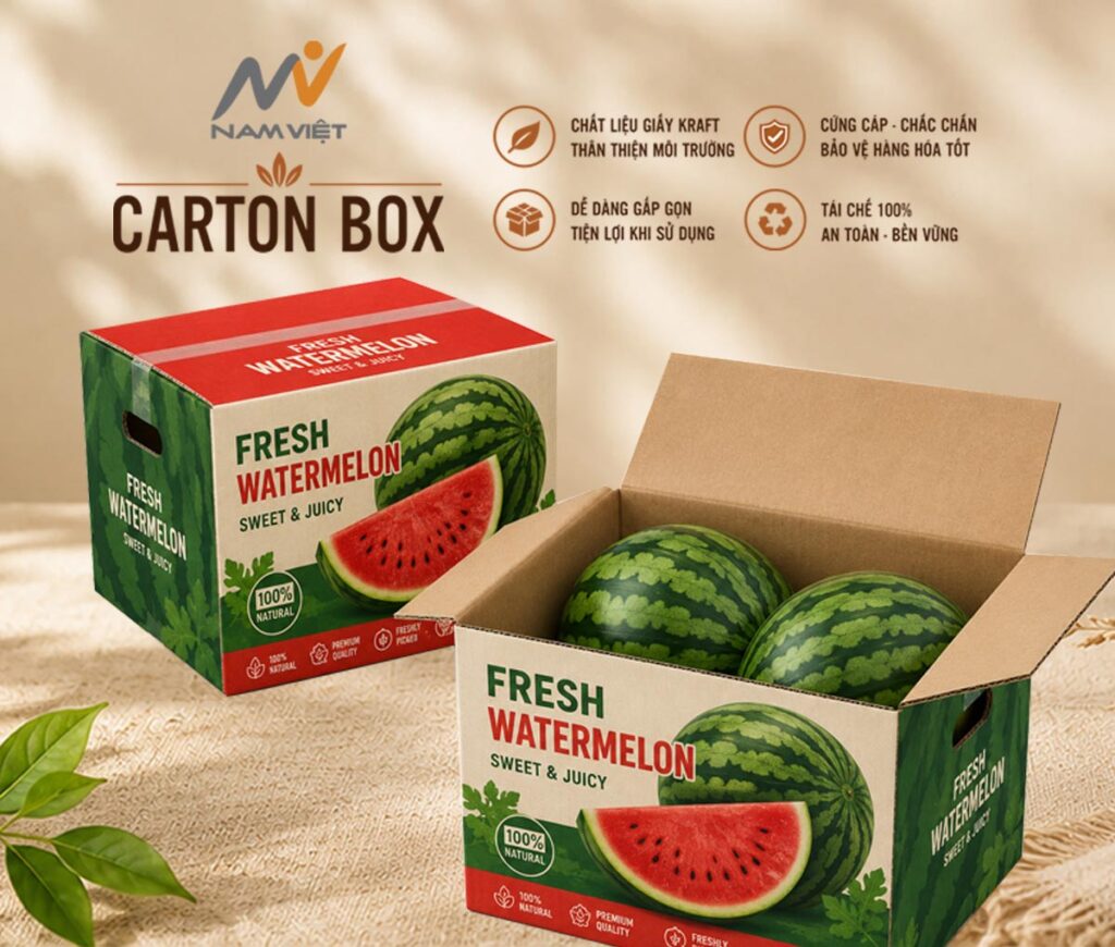 Thùng Carton Đựng Dưa Hấu -1218