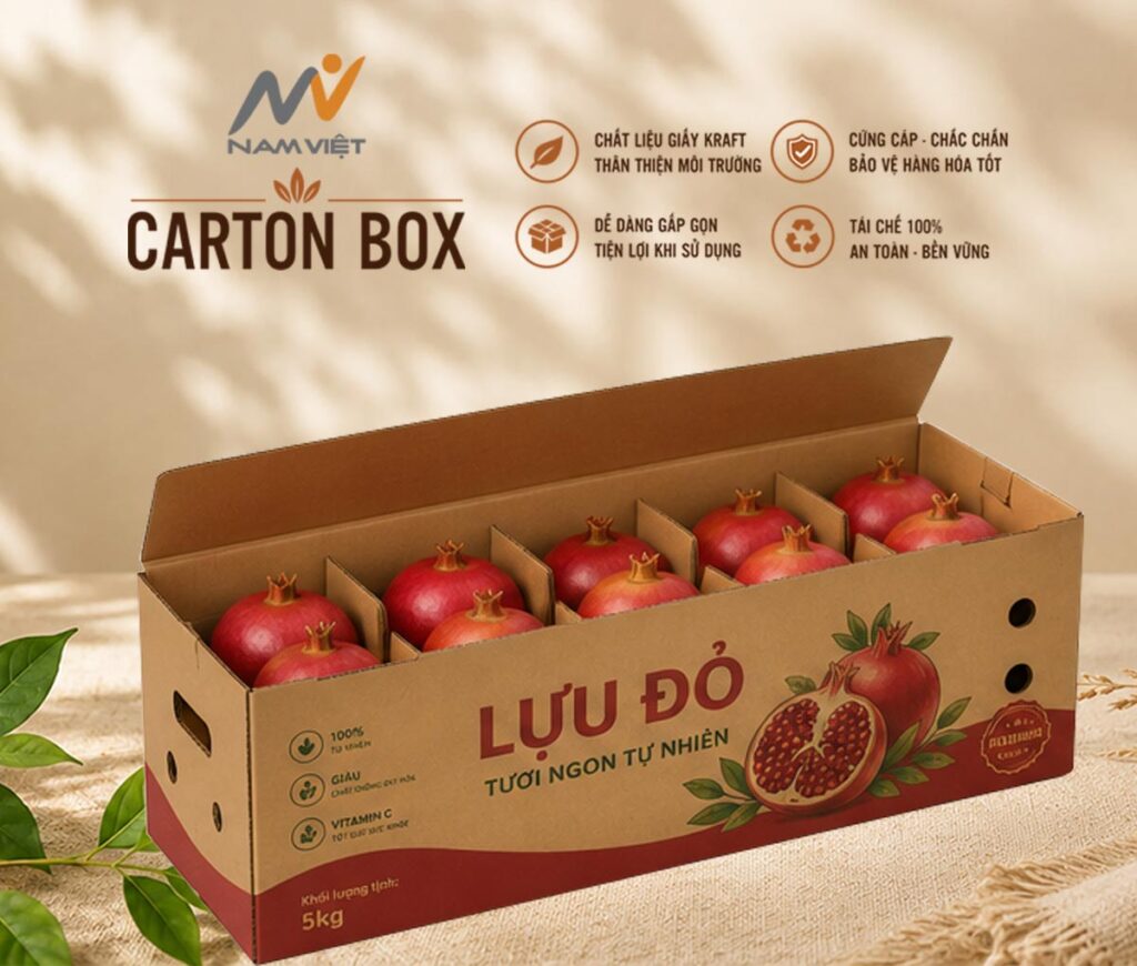 Thùng Carton Đóng Gói Lựu Đỏ-1221