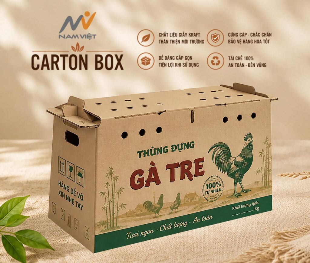 Thùng đựng gà tre MH0048